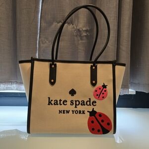 kate spade Cream and Black Tote Bag